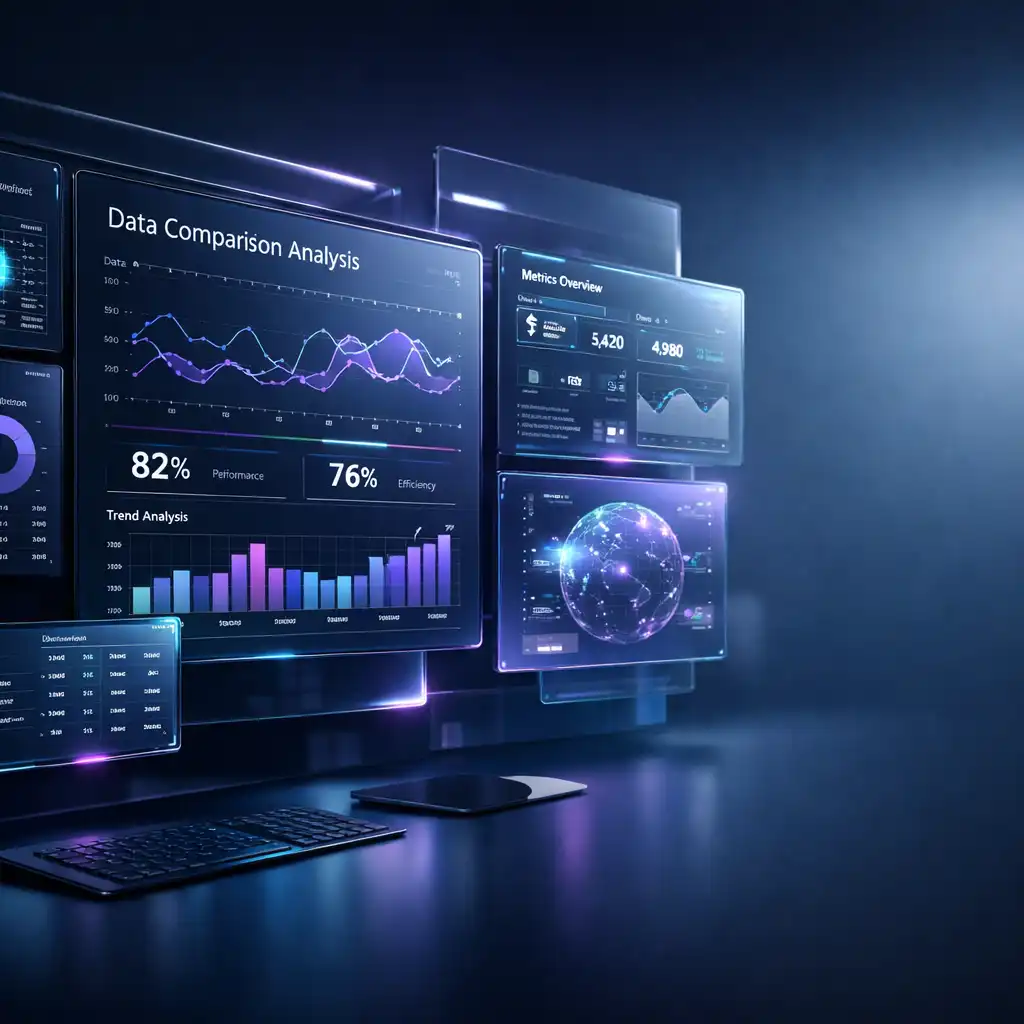 Interface analytique futuriste